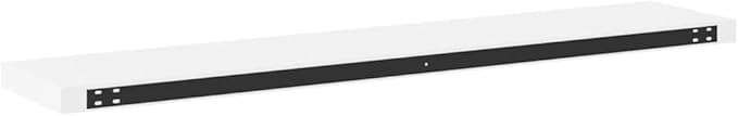 Set of 2 Floating Wall Shelves, 47.2 Inch Modern Rectangular MDF Display Ledge for Bedroom, Living Room and Home Office, Matte White Storage Organizer
