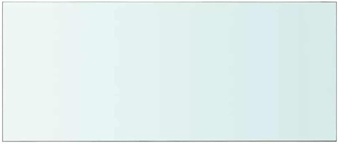 Set of 2 Tempered Glass Floating Shelves 27.6 x 11.8 Inch, Modern Wall Mounted Display Storage Shelf for Living Room, Bedroom, Office, Clear Rectangular Panels