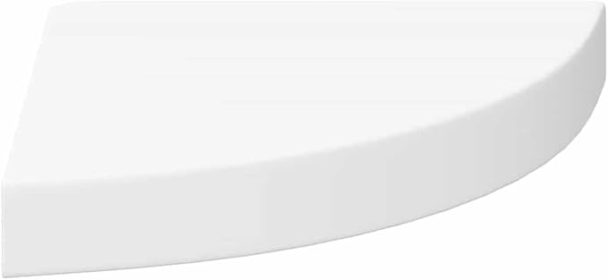 Floating Corner Shelves Set of 2, White Wall Mounted Corner for Living Room Bathroom, 9.8x9.8x1.5 Inch MDF Honeycomb with Invisible Bracket, Easy Install Display Shelves for Decor