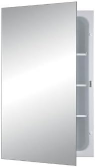 Jensen 1438 Focus Frameless Medicine Cabinet with Polished Mirror, 16-Inch by 26-Inch