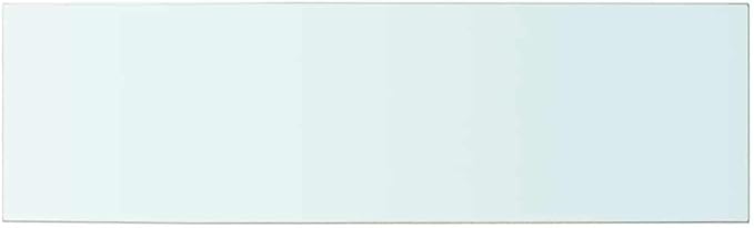Set of 2 Tempered Glass Wall Shelves 39.4 x 11.8 Inch, Floating Clear Glass Display Shelf for Bathroom, Living Room, Modern Wall Mounted Storage Organizers