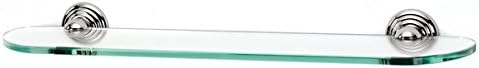 Alno A9050-24-PC Embassy Traditional Glass Shelf with Brackets, 24", Polished Chrome