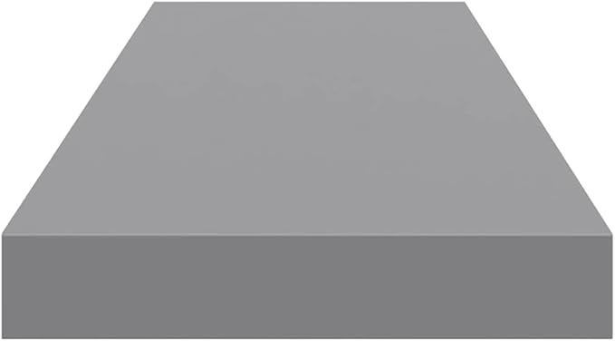 Floating Wall Shelves Set of 2, Modern Gray Display Shelves 31.5 Inch for Living Room Bedroom, Invisible Mounting, Honeycomb MDF and Metal Frame, Holds 22lb Each for Books Decor Photos Plants