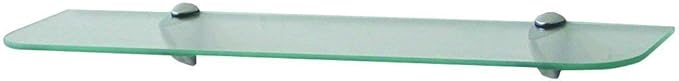 Shelf-Made KT-0134-624SN Glass Shelf Kit, Satin Nickel, 6-Inch by 24-Inch