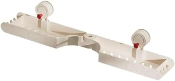 Compact Suction Cup Bathroom Shelf with Drainage Design for Neat and Dry Storage of Essentials (Pink)