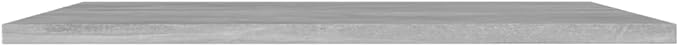 Wall Mounted Shelf Set of 4 in Concrete Grey Engineered Wood for Books and Decor
