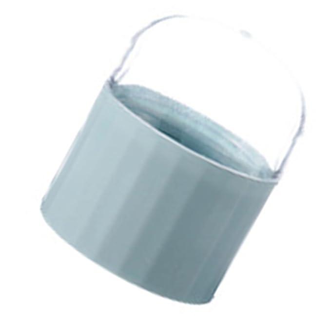 ZJchao Makeup Sponge Holder, Makeup Sponge Case, 3.1 x 2.3in Beauty Cosmetic Egg Organizer Case with Detachable Base and Clear Lid (Blue)
