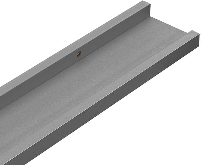 Set of 4 Floating Wall Shelves 39.4 Inch Modern Rectangular MDF Shelf for Bedroom Living Room Grey Storage Display Ledge