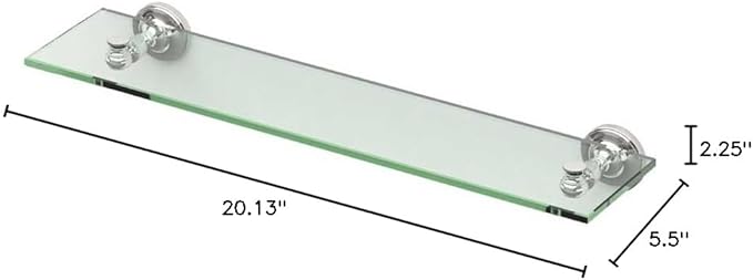 Gatco 4126 Tavern Glass Shelf, Polished Nickel