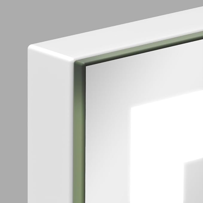 FENNIO Large Vanity Mirror with Lights,38" x 28" LED Makeup Mirror,Hollywood Mirror with 3 Color Modes & Adjustable Brightness,Vanity Mirror Square White