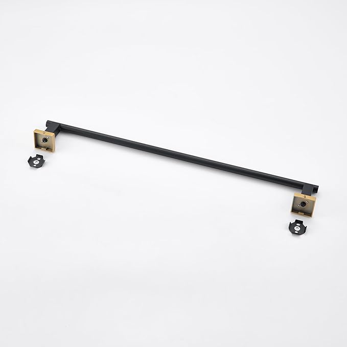 Miyili 24" Towel Bar SUS 304 Stainless Steel Towel Holder for Bathroom or Kitchen Wall Mount Black & Gold, A02BG60A