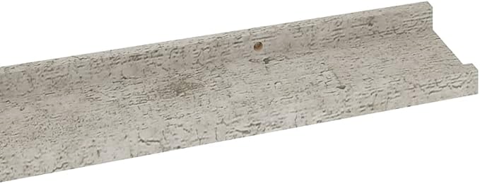Concrete Gray Wall Shelves 2 Pack 39.4 Inch Industrial Floating for Living Room Bedroom, Heavy Duty MDF Storage Shelves for Books Plants Decor