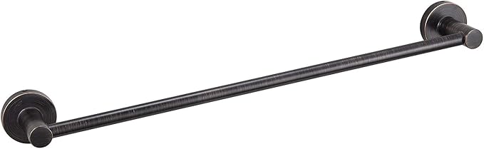 JiePai Bath Towel Bar Oil Rubbed Bronze, 17.6 Inch Stainless Steel Towel Rack Bathroom Towel Holder Wall Mount Kitchen Dish Cloth Hanger (Oil Rubbed Bronze, 17.6 Inch)