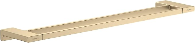 hansgrohe AddStoris Modern Double Towel Bar in Brushed Gold Optic, 41743250