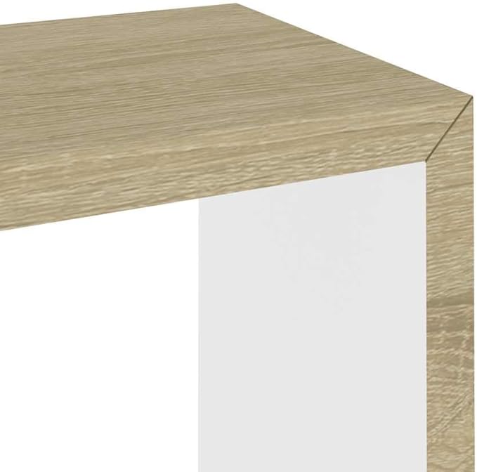 Wall Cube Shelf Set of 3, Floating Shelves for Bedroom Living Room, Modern Decorative MDF Shelves in White and Sonoma Oak, Space-Saving Wall Mounted Display Storage