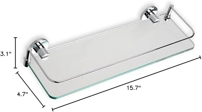 StilHaus StilHaus 819-08-637509830052 Medea Collection Bathroom Shelf, Chrome