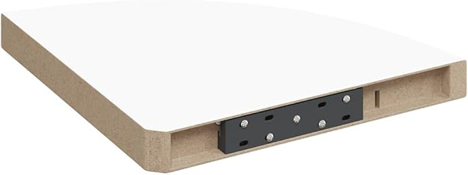 Floating Corner Shelves Set of 2, White Wall Mounted Display Shelves for Living Room Bedroom, 13.8x13.8x1.5 Inch MDF Honeycomb Corner Shelving Unit with Invisible Bracket, Easy Install Home Decor