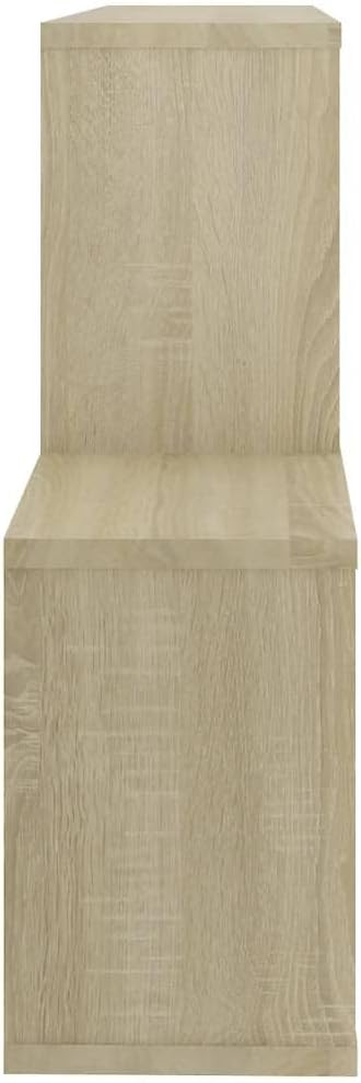 Sonoma Oak Wall Shelf 39.4x7.1x20.9 Inches Engineered Wood Display Storage Unit for Living Room Bedroom with Invisible Mounting System
