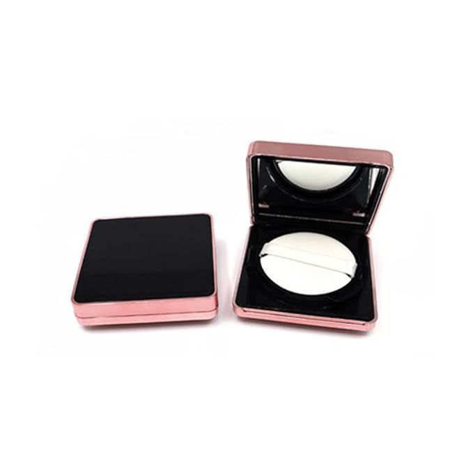 1PCS Empty Air Cushion Puff Box Makeup Case Container with Powder Sponge Mirror for BB Cream Foundation Diy Box,E