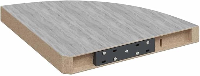 Concrete Gray Floating Corner Shelf for Wall, 13.7x13.7x1.4 Inches MDF Honeycomb with Metal Frame, Modern Display Shelf for Books Decor Photos, Easy Install Invisible Mount, Holds 11 lbs