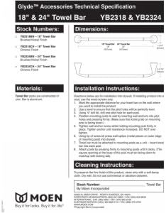 Moen YB2318BN Glyde 18" -Towel bar, Brushed Nickel
