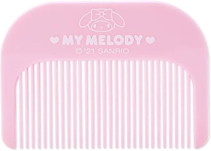 Sanrio 962546 My Melody Face Mirror & Comb Set, Pink & White