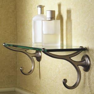 Ginger 2734T-24/PB - Circe 24 Inch Tempered Shelf - Polished Brass Finish