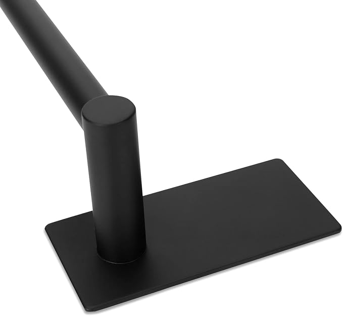 Adhesive Black Towel Bar 9-inch, Stick On Bath Towel Rack, Hand Towel Holders, No Drilling on Wall - Black