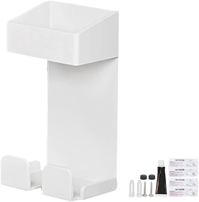 Ejoyous Curling Iron Holder, Stainless Steel Metal Hair Tool Holder Wall Mount Straightener Shelves Organizer Bathroom Shelf for Shaver, Toothpaste, Toothbrush and Remote Control