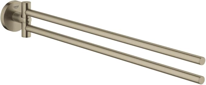 GROHE 40371EN1 Essentials Double Towel Bar, 18-Inch, Brushed Nickel