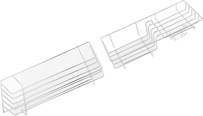 2PCS Toilet Floating Shelf, Wall Mounted Bathroom Shelf, Multifunctional Iron Hanging Storage Shelf with Traceless Adhesive for Bathroom Vanity Restroom Organization
