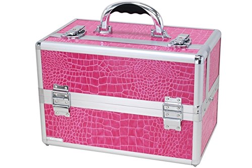 Extendable Trays with Shoulder Strap, PK Alligator Finish, 14-1/4 X 8-1/2 X 9-1/4, 8 Pound