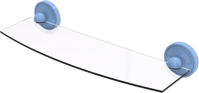 Allied Brass PR-33/18-FTB Prestige Regal Collection 18 Inch Glass Shelf, Flat Troll Blue