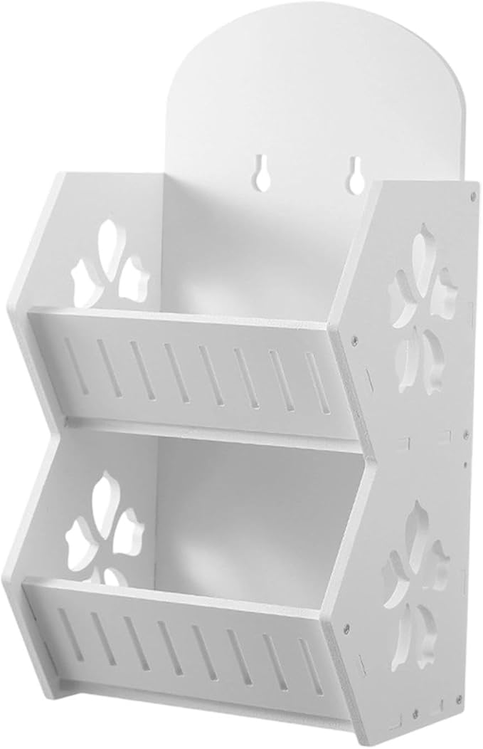 Wall Mounted Bathroom Shelf Makeup Container Storage Bin Kitchen Spice Shelf for Bedroom , double layer