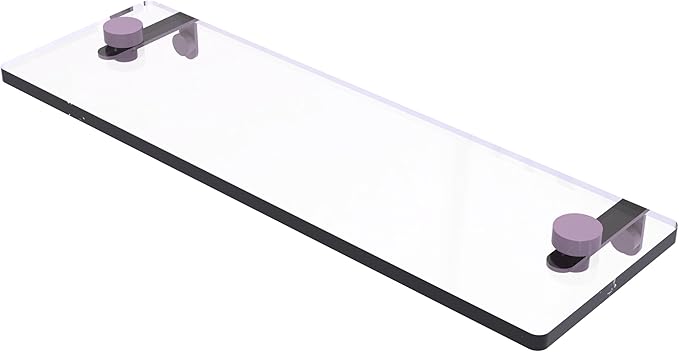 Allied Brass NS-1/16-LVN 16 Inch Glass Vanity Shelf with Beveled Edges, Lavender