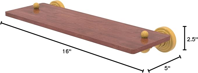 Allied Brass WP-1-16-IRW-ASP Waverly Place Collection 16 Inch Solid IPE Ironwood Shelf, Autumn Sparkle