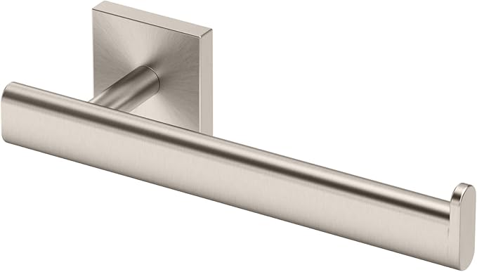 Gatco 4071B Elevate, Hand Towel Bar, 8”, Satin Nickel/Wall Mounted Single Hand Towel Holder for Bathroom