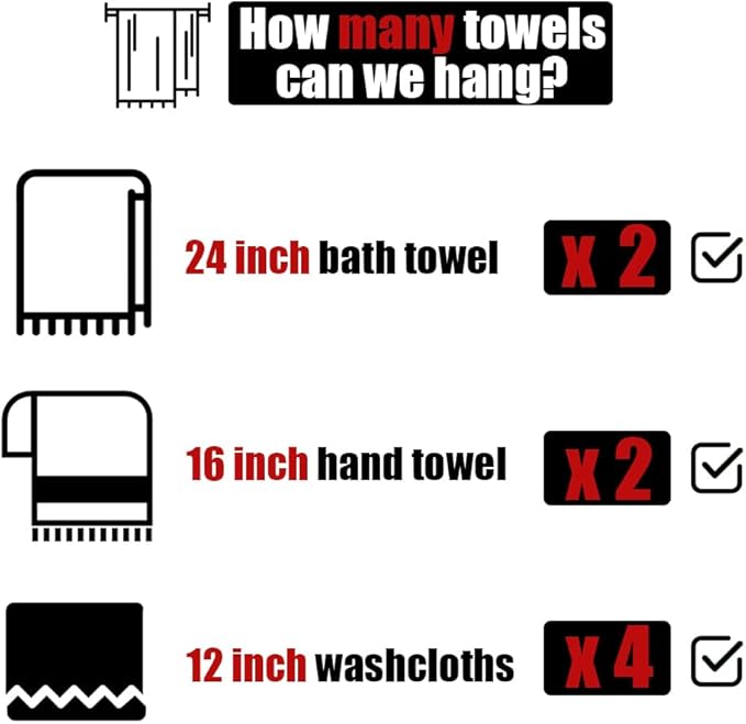 JQK Chrome Towel Bar, 27 Inch 304 Stainless Steel Thicken 0.8mm Double Bath Towel Rack for Bathroom, Towel Holder Polished Chrome Wall Mount, Useable Length 24 Inch 2 Pack, TB100L24-CH-P2