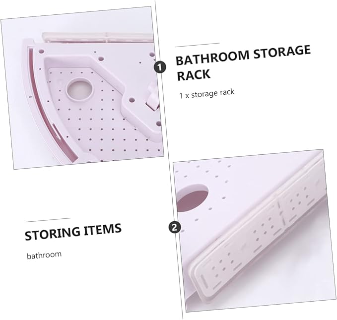 Veemoon Triangle Storage Rack Bathroom Shelf Over Toilet Wall Mount Rack for Shampoo Soap Toothpaste