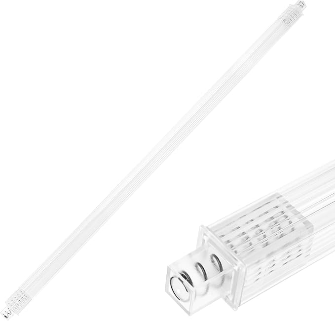 Showingo 24 Inch Clear Replacement Bathroom Towel Bar with Adjustable Spring Loaded Ends Sturdy Plastic Wall Mount for Bathroom and Kitchen Towel Storage- Replacement Towel Bar for Ceramic Holder