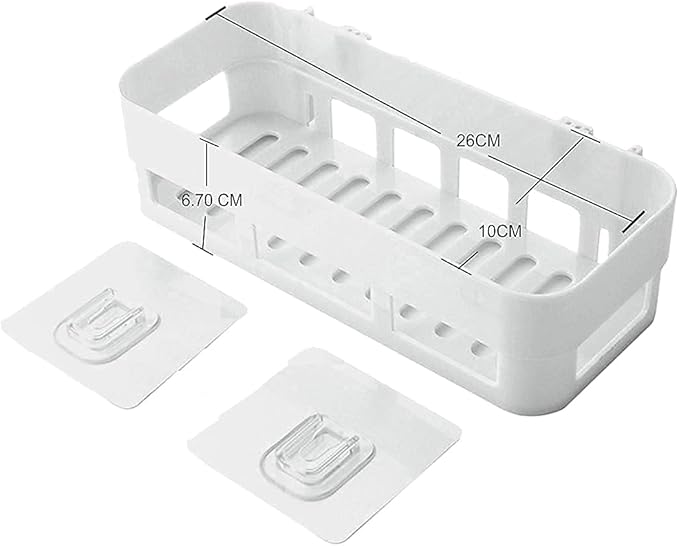 Bathroom Organiser Without Drill Bathroom Shelves & Accessories Bathroom Organiser Self Adhesive Bathroom Shelf Bathroom Racks and Shelves Bathroom Organiser Stand(Pack of 2)