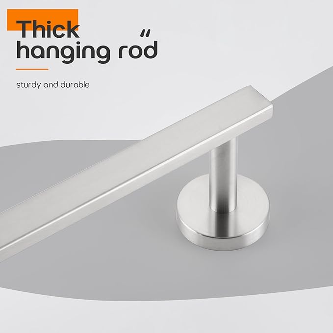 36 Inch Bathroom Towel Bar Bath Towel Rack Kitchen Towel Holder Long Towel Rails Wall Mounted SUS304 Stainless Steel Brushed Nickel AN4001BR-L36