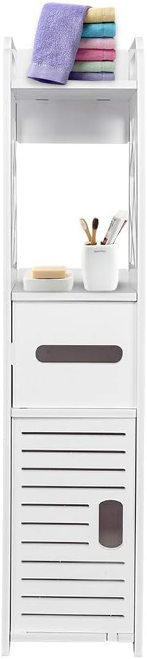 Bathroom Storage Shelf Drawer Multi Compartment Organizer Water Proof Anti Decay Anti Rot Environmental Friendly White