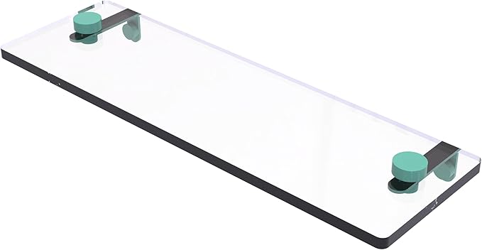 Allied Brass NS-1/16-SFG 16 Inch Glass Vanity Shelf with Beveled Edges, Sea Foam Green