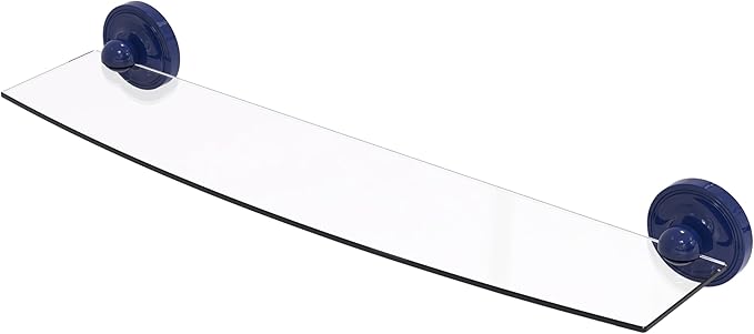 Allied Brass PR-33/24-MBL Prestige Regal Collection 24 Inch Glass Shelf, Mediterranean Blue
