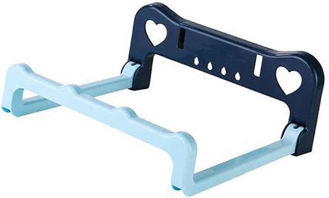 2PCS Washbasin Rack, Foldable Washbasin Storage Rack Wall Mounted Hanging Shelf for Bathroom Kitchen (Blue)