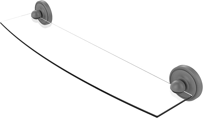 Allied Brass PR-33/24-GYM Prestige Regal Collection 24 Inch Glass Shelf, Matte Gray