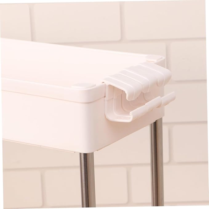 Cabilock 1pc Plastic Multi-Layer Bathroom Storage Rack White Organizer for Kitchen and Bathroom Space-Saving Shelf for Toiletries and Accessories