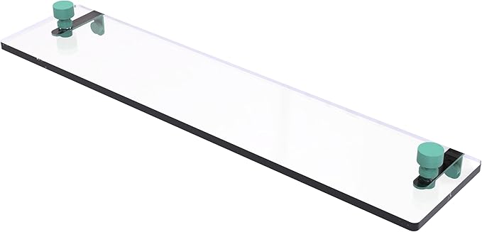 Allied Brass FT-1/22-SFG Foxtrot 22 Inch Glass Vanity Shelf with Beveled Edges, Sea Foam Green