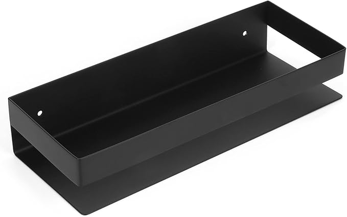 Matt Black Stainless Steel Bathroom Shelf 30cm, Kitchen Storage Rack, Durable and Waterproof - Elegant Design, Easy to Clean, Ideal for Home Organization